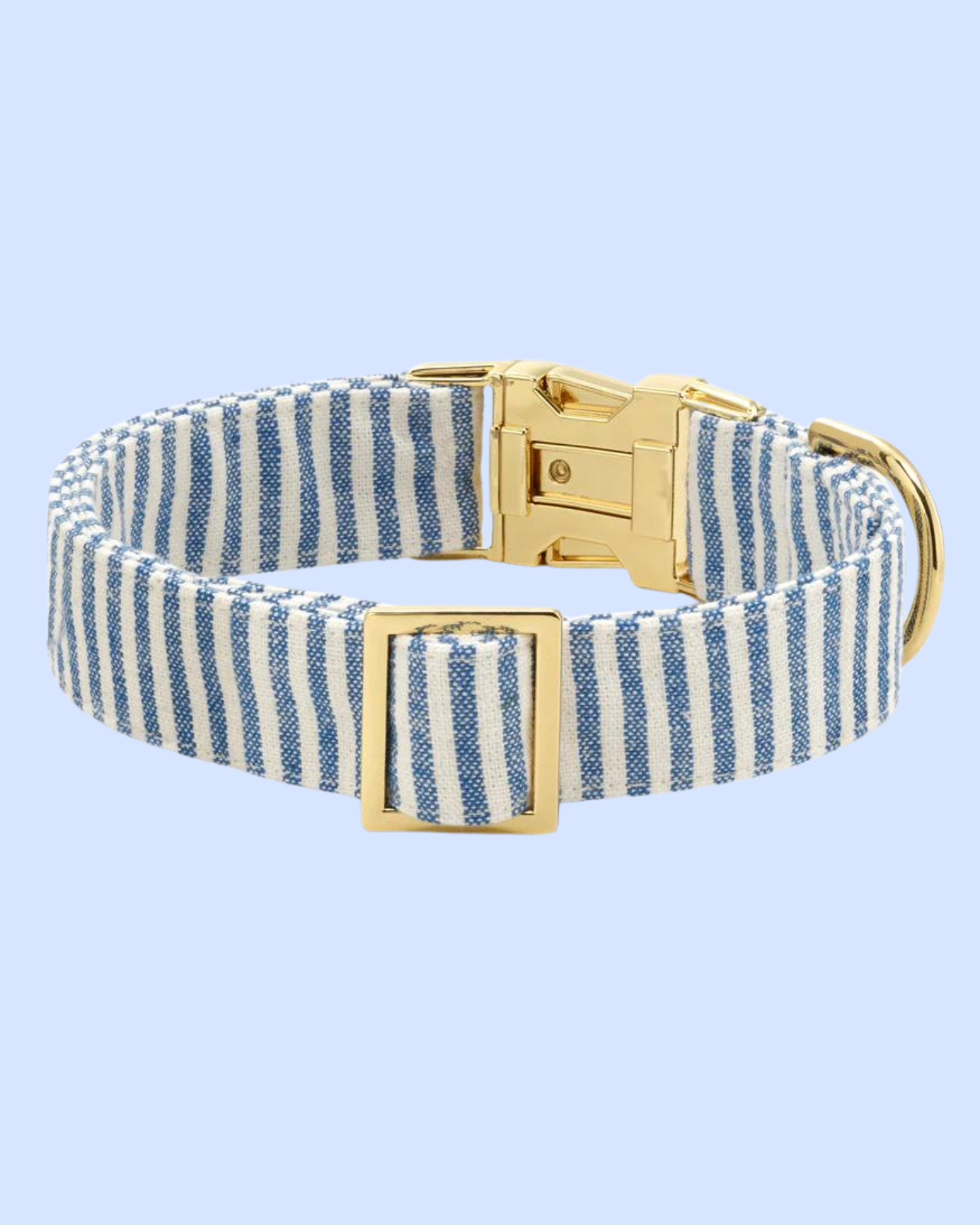 Lake Blue Stripe Dog Collar