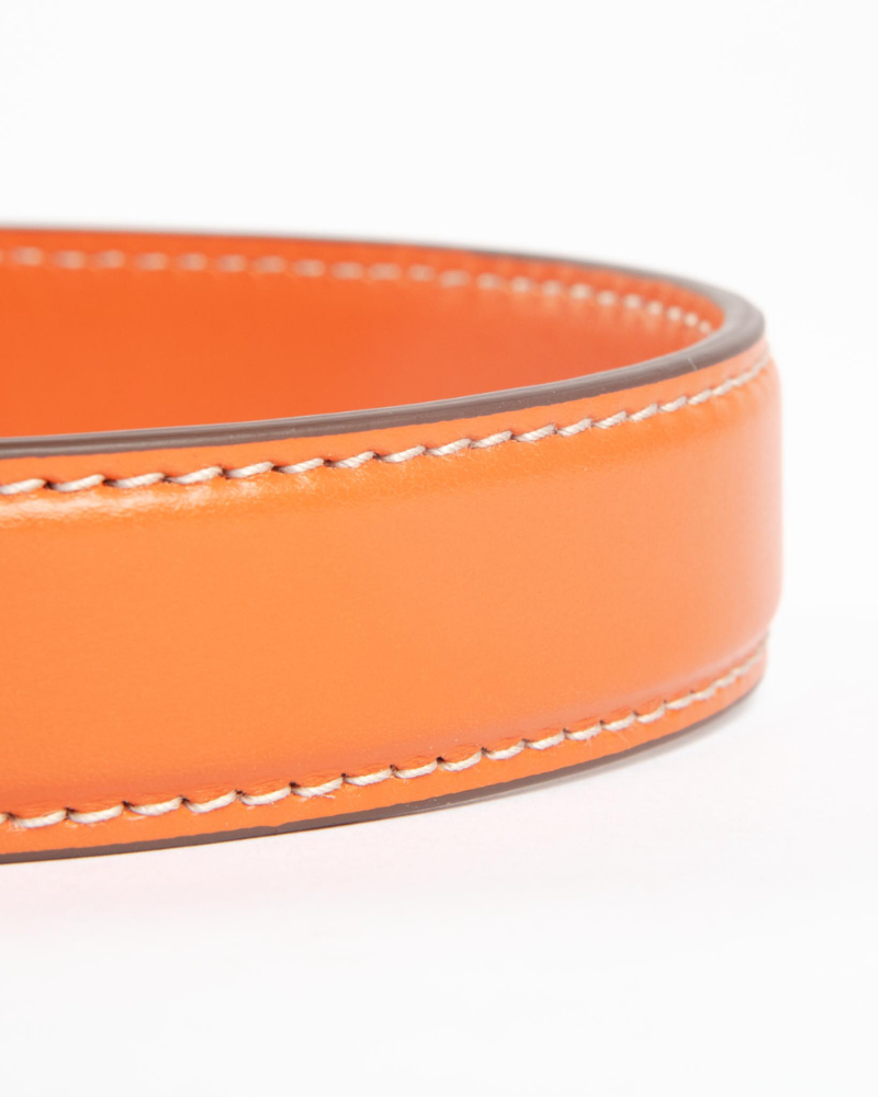 Leather Dog Collar in Orange