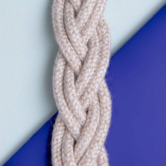 Braided Fisherman Dog Collar in Off-White