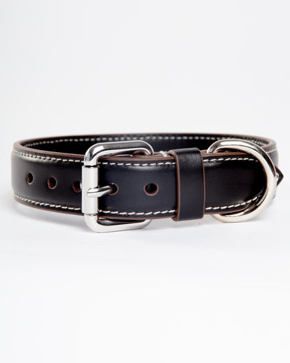 Leather Dog Collar in Black