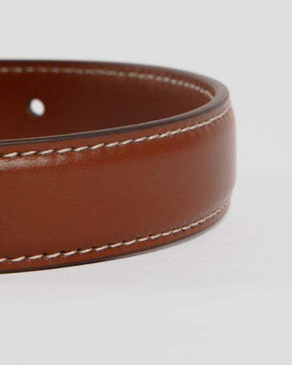 Leather Dog Collar in Tobacco Brown