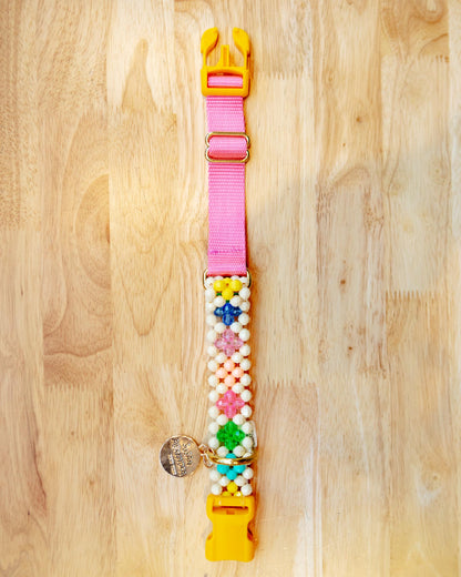 Broadway Beaded Dog Collar in Matinee
